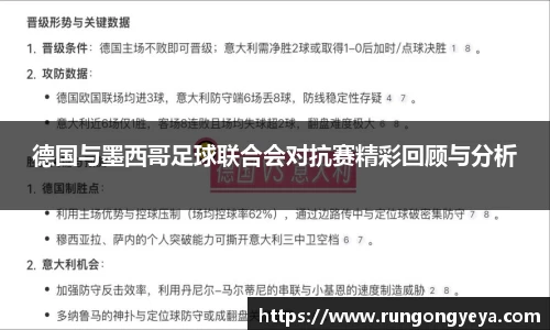 德国与墨西哥足球联合会对抗赛精彩回顾与分析